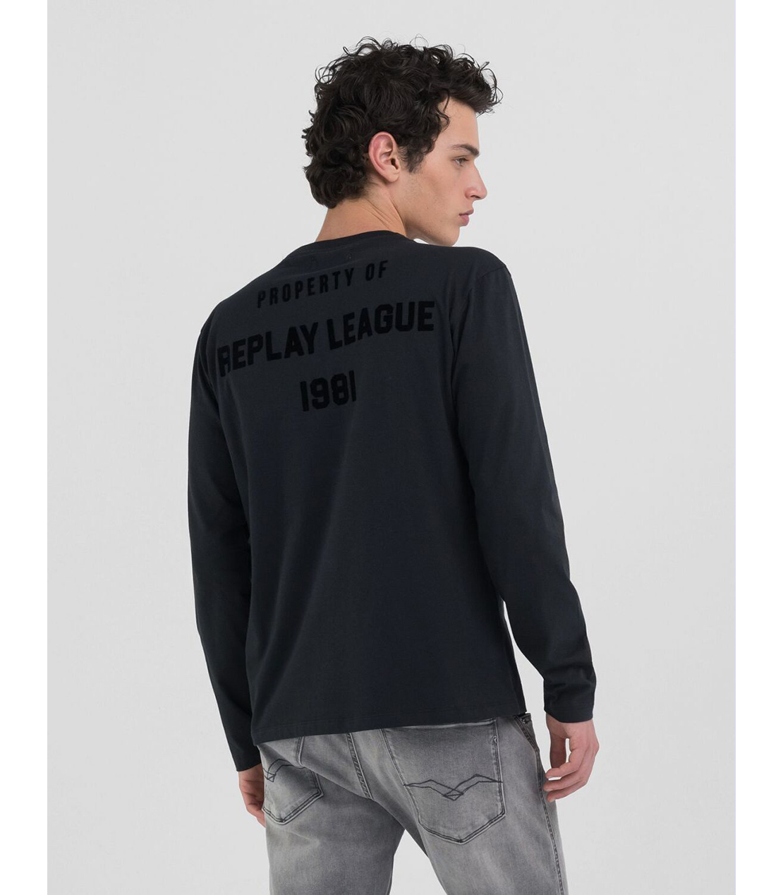 コットンジャージー ロングスリーブプリントTシャツ 詳細画像 ブラックボード 2